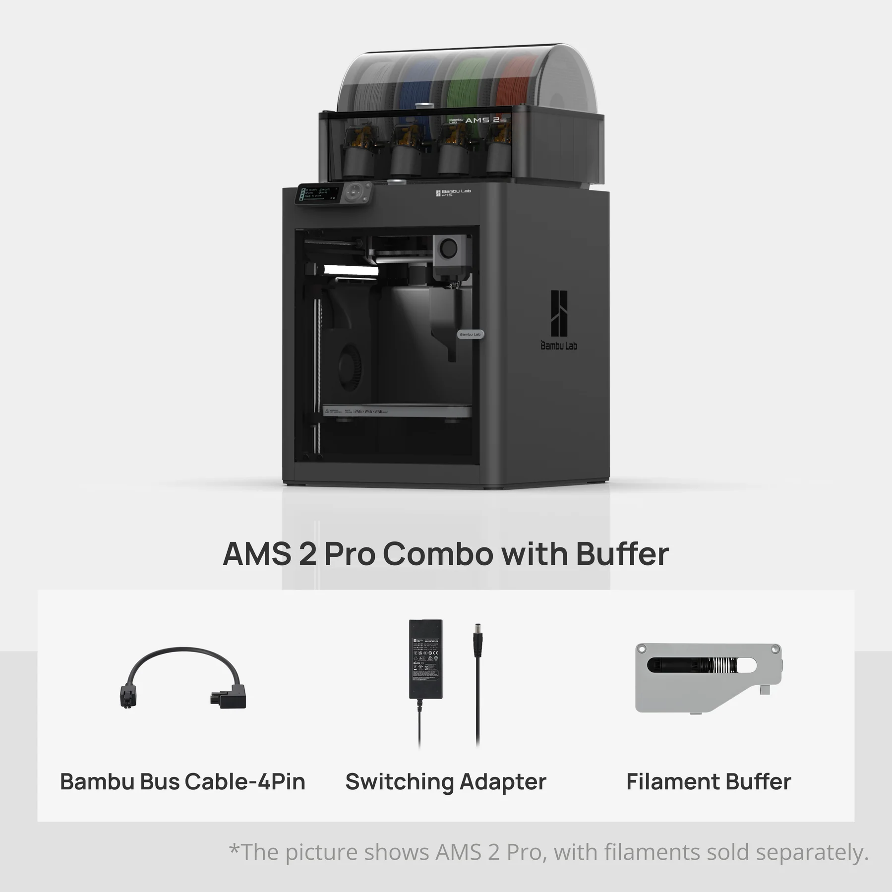 Bambu Lab P1S Combo AMS 2 Pro + Buffer image